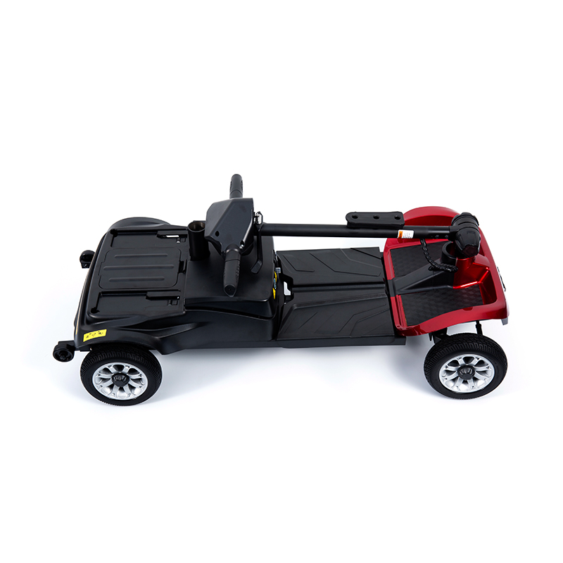 اسکوتر متحرک 4 چرخ سبک وزن YL-02 برای سالمندان، دارای صندلی چرخشی 360 درجه