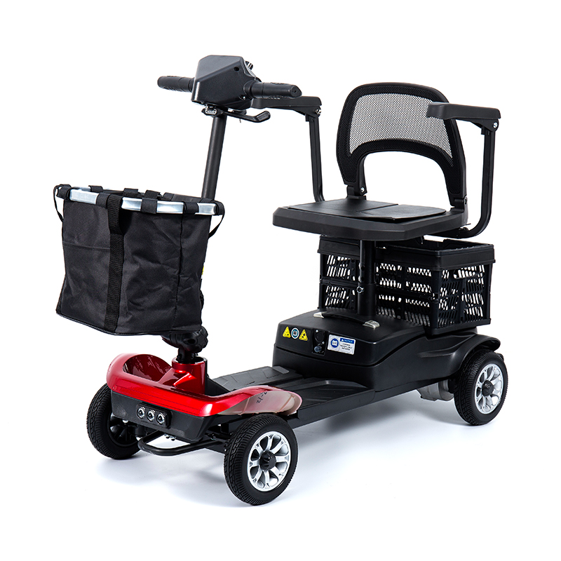 اسکوتر متحرک 4 چرخ سبک وزن YL-02 برای سالمندان، دارای صندلی چرخشی 360 درجه