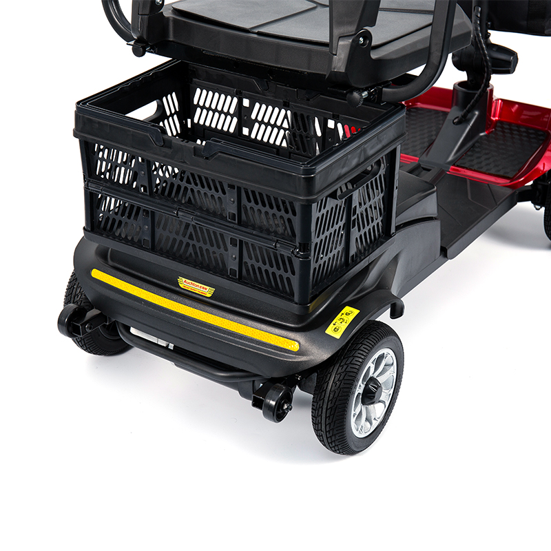 اسکوتر متحرک 4 چرخ سبک وزن YL-02 برای سالمندان، دارای صندلی چرخشی 360 درجه