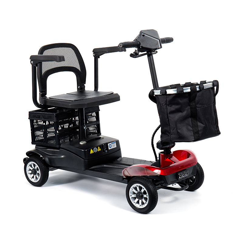 اسکوتر متحرک 4 چرخ سبک وزن YL-02 برای سالمندان، دارای صندلی چرخشی 360 درجه