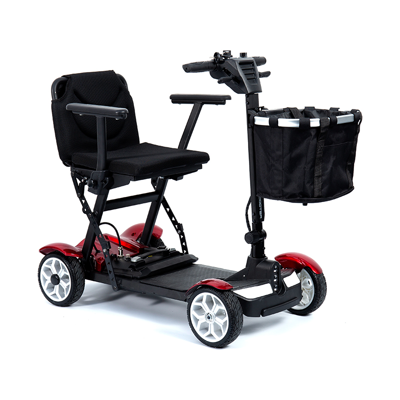 اسکوتر برقی توریستی 4 چرخ YL-211 برای سالمندان با چراغ جلو LED، سبد